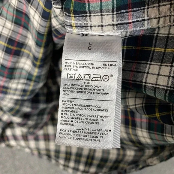 Old Navy‎ Button Down Shirt Men's Large Slim Fit Everyday Shirt Long Sleeve - Picture 4 of 9